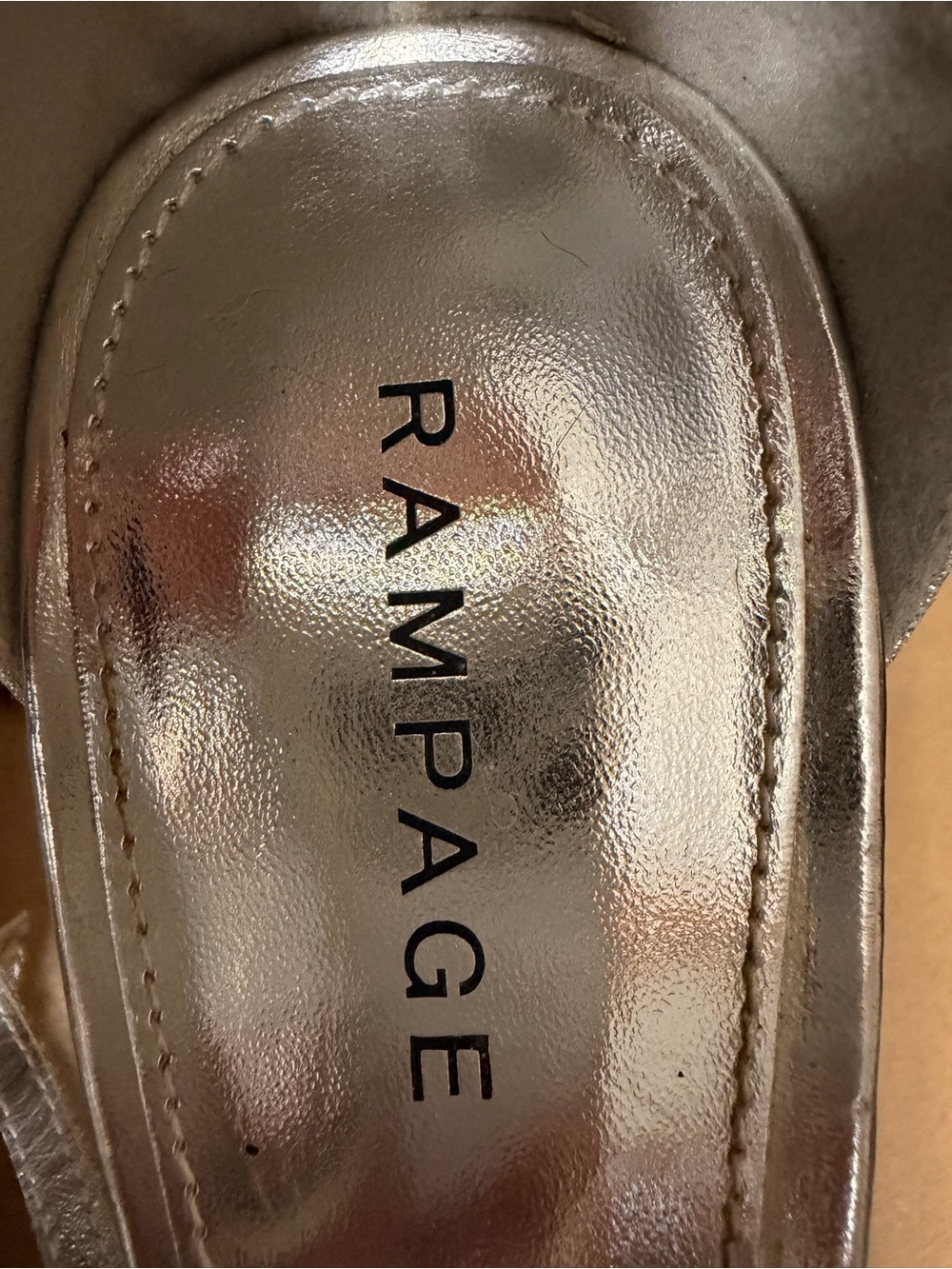 Rampage Silver Glitter Platform Strappy Heels - Picture 7 of 8